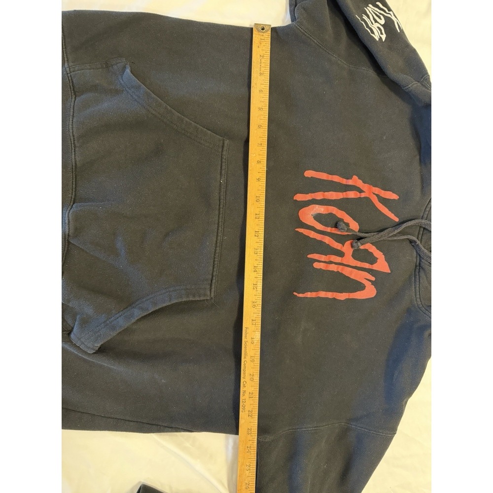 Korn Hoodie Mens Large Black Serenity of Suffering Heavy Metal Rock Sweatshirt - Picture 8 of 11